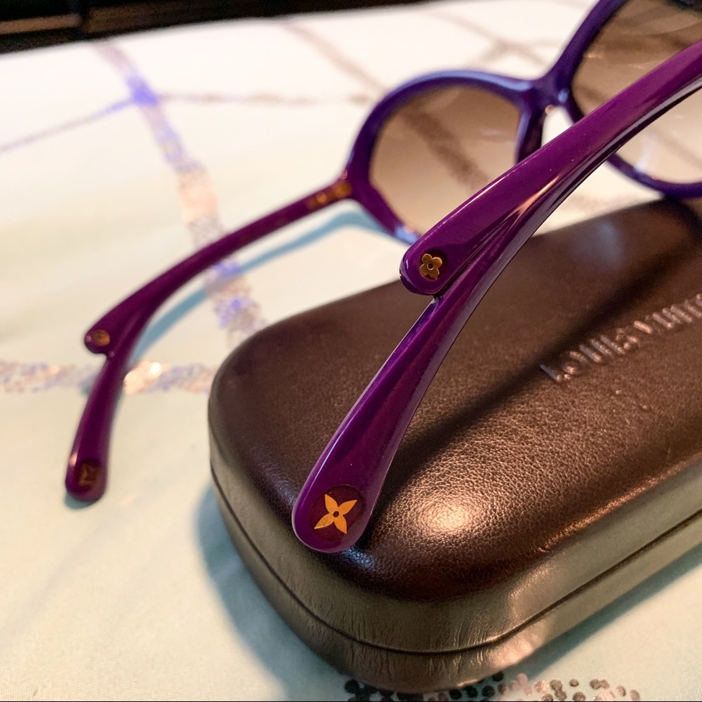 Louis Vuitton Purple & Gold Sunglasses - Picture 5 of 8
